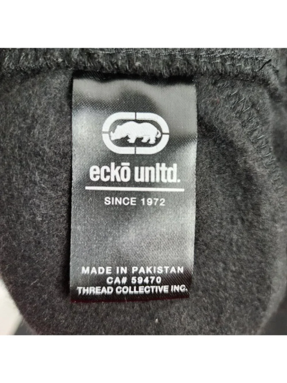 ECKO Unltd Pants Mens Large Black Embroidered Logo Joggers (34x30) NWT